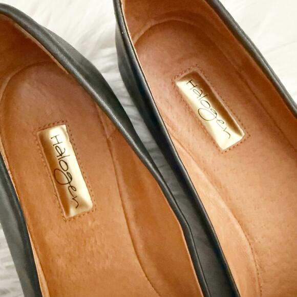 HALOGEN x NORDSTROM | Leah Leather Pointed Flats Elastic Band | Size 9.5 - Picture 5 of 9